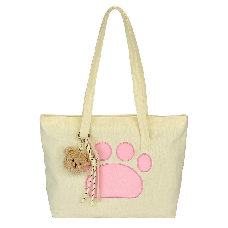 Cute Animal Paw Print Tote Bag