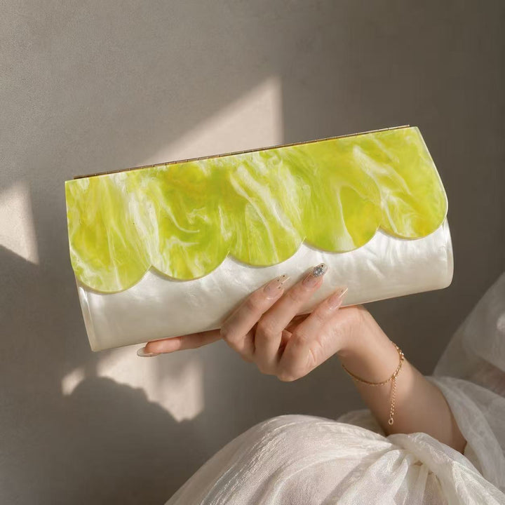 Sculpted Shell Clutch