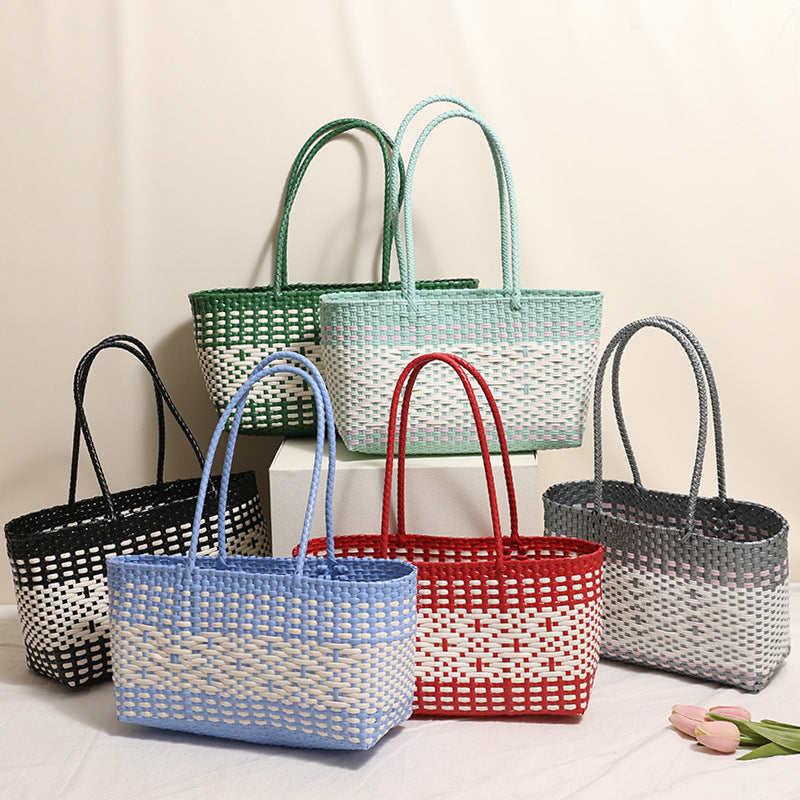 Braided tote bag with modern accents Stornfield