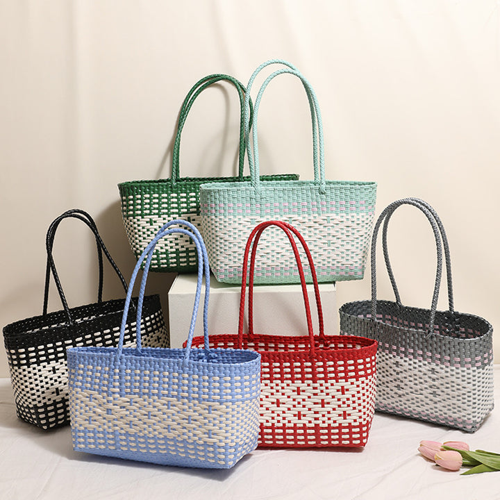 Braided tote bag with modern accents Stornfield