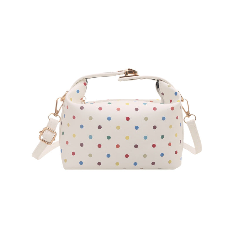 Polka Dot Handheld Satchel Bag