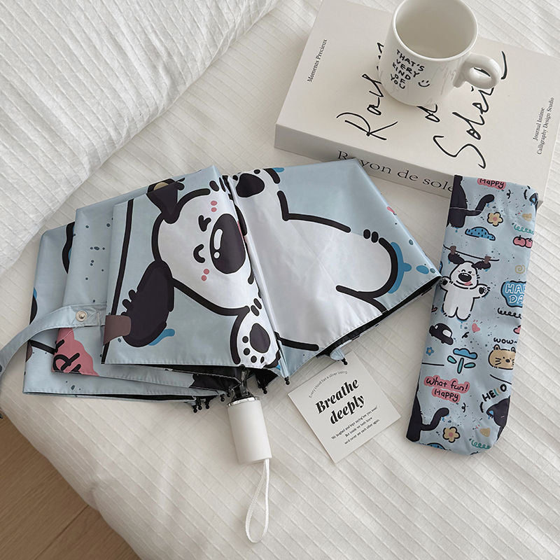 Women Folding Umbrella with Cute Animal Designs and Practical Carrying Case Stornfield