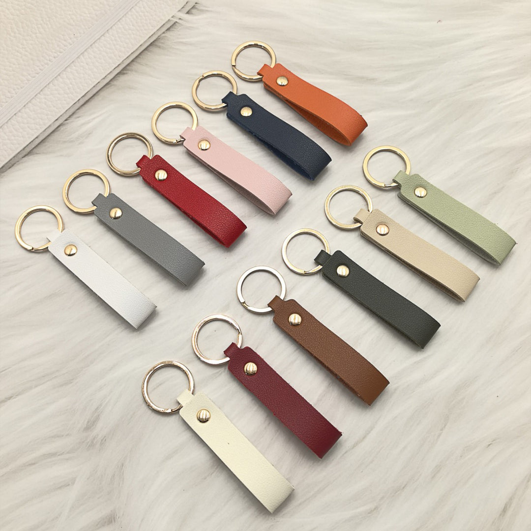 Unisex keychain made of high-quality artificial leather with stylish design Kalsten