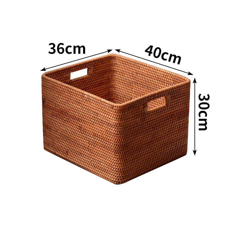 Women rectangular storage basket made of natural material Stornfield