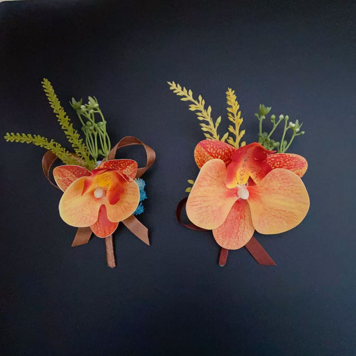 Decorative Orchid Lapel Pin