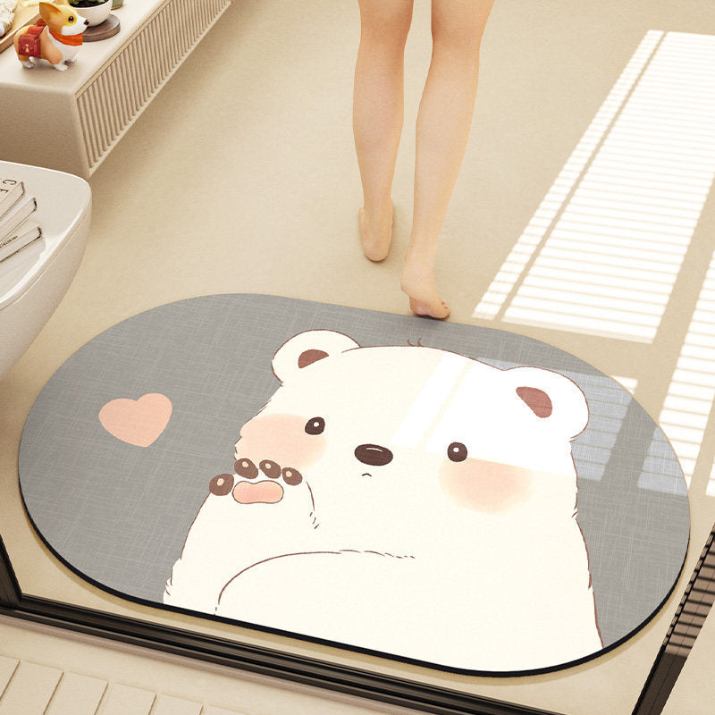 Cute Cartoon Bear Bath Mat