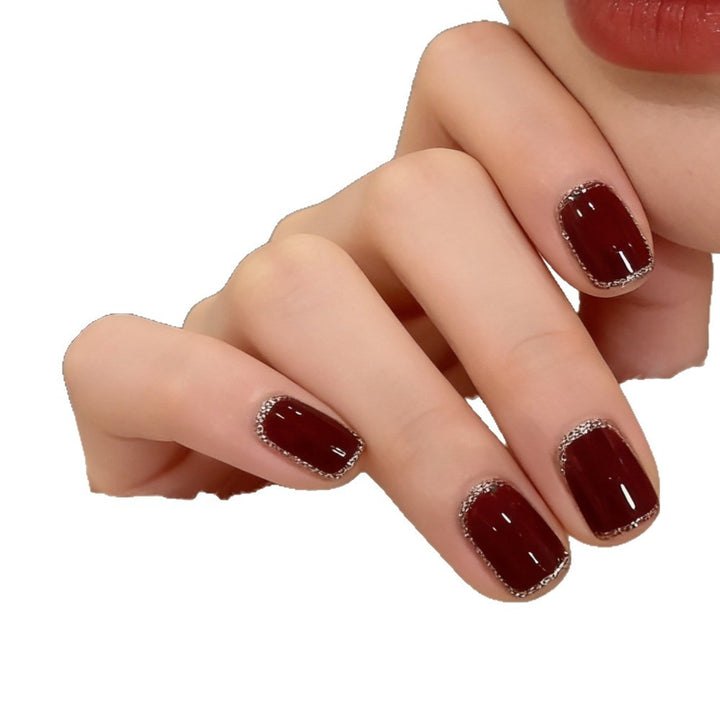 Deluxe Rhinestone-Edged Press-On Nail Set Stornfield