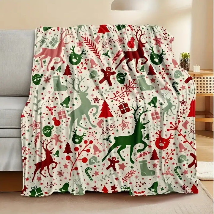 Holiday-Themed Fleece Throw Blanket