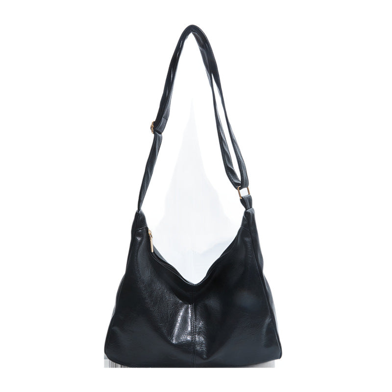 Versatile Structured Leather Shoulder Bag