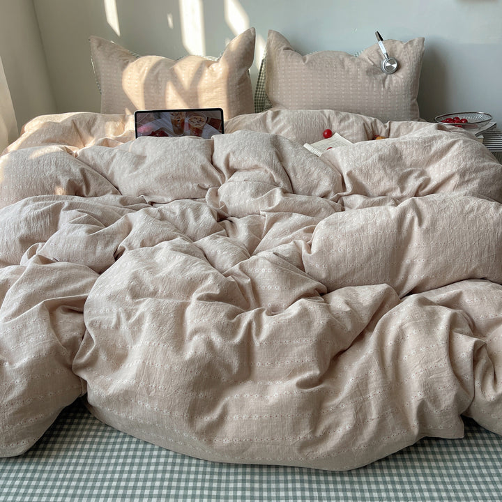 Textured Linen Duvet Cover Set