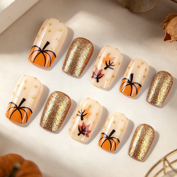 Autumn-Inspired Decorative Nail Art Stornfield