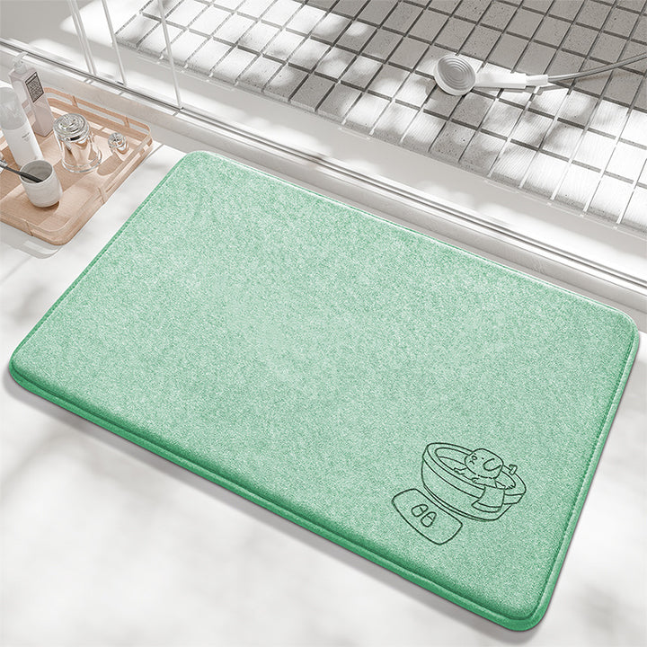 Playful Bunny Design Bath Mat Stornfield