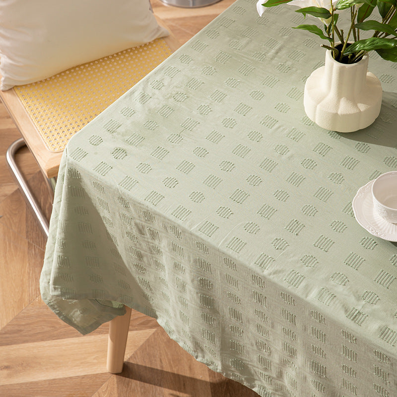 Rectangular tablecloth with jacquard-like structure, water-repellent surface and easy-care fabric Stornfield