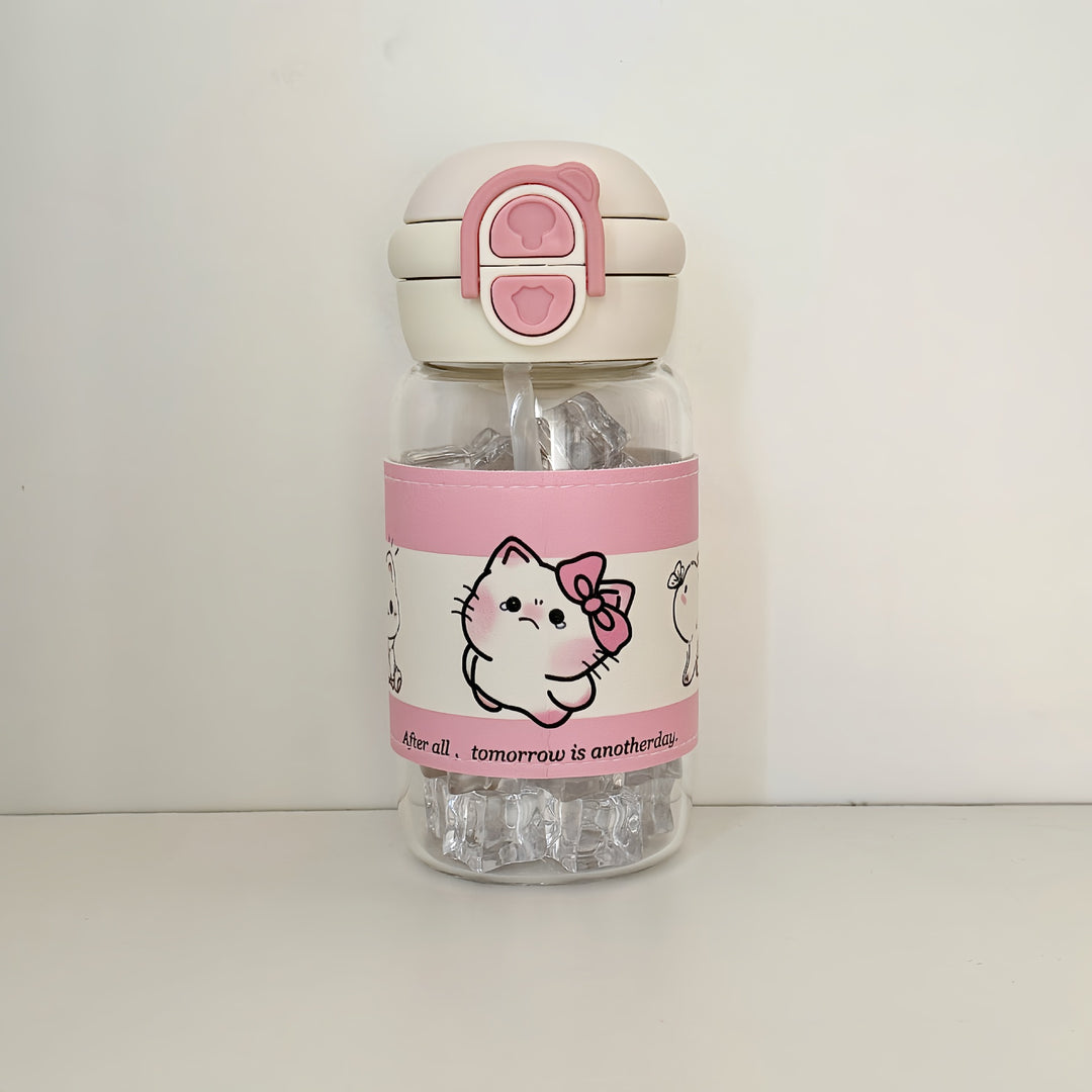 Women's water bottle with creative design and integrated straw Stornfield