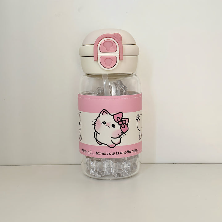 Women's water bottle with creative design and integrated straw Stornfield