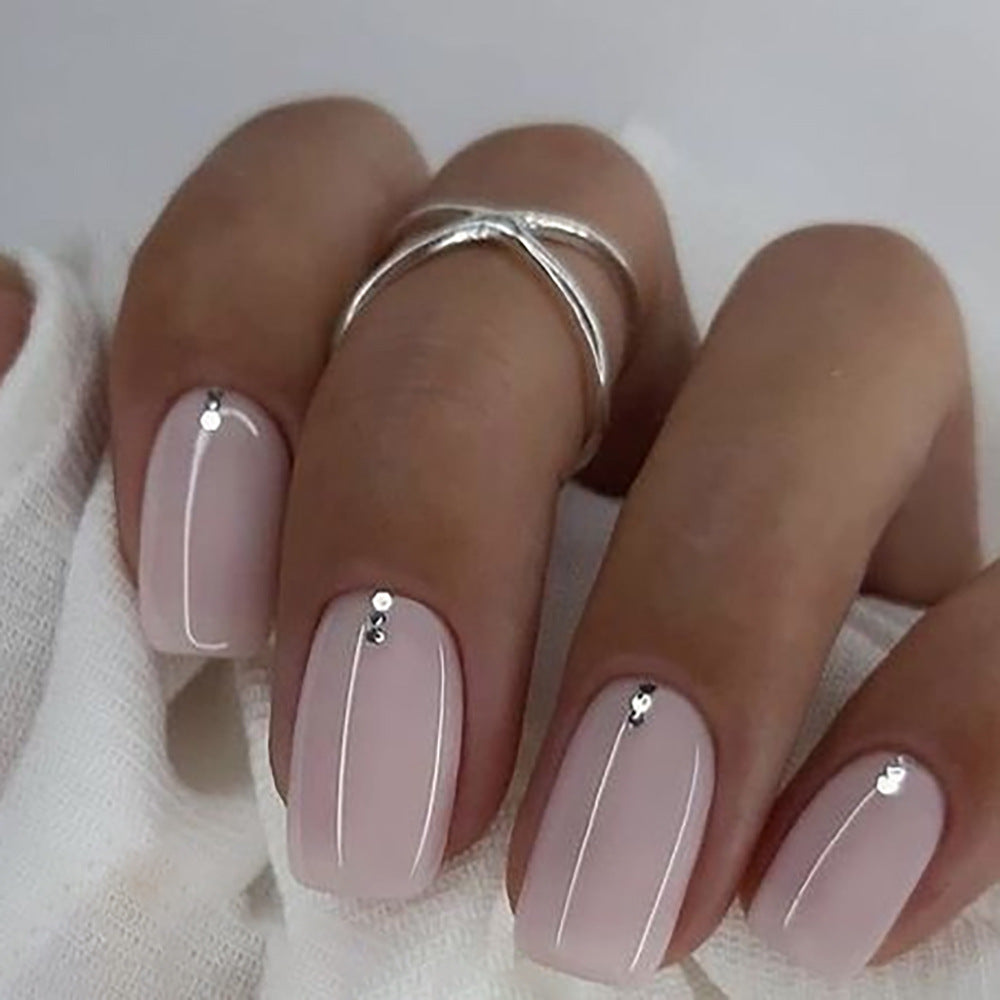 Premium Decorative Press-On Pedicure Nail Set Stornfield
