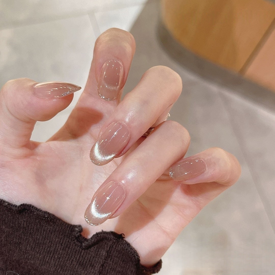 Artificial nails with elegant glitter fringe Stornfield