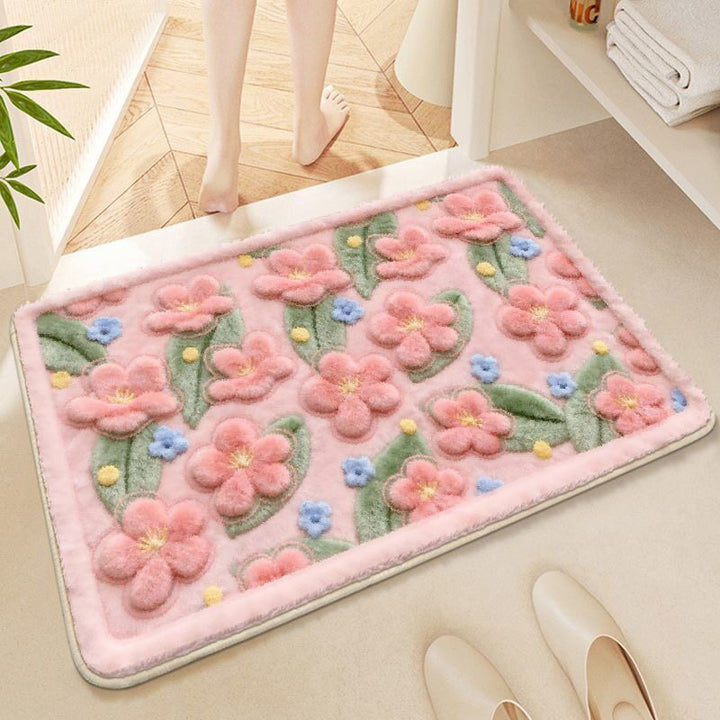 Decorative Floral Bath Mat