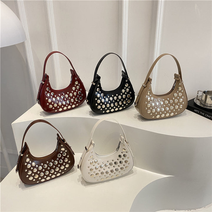 Studded Leather Hobo Bag Stornfield