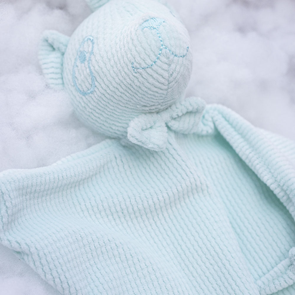 Plush Baby Comforter Cat Lovey with Corduroy Texture