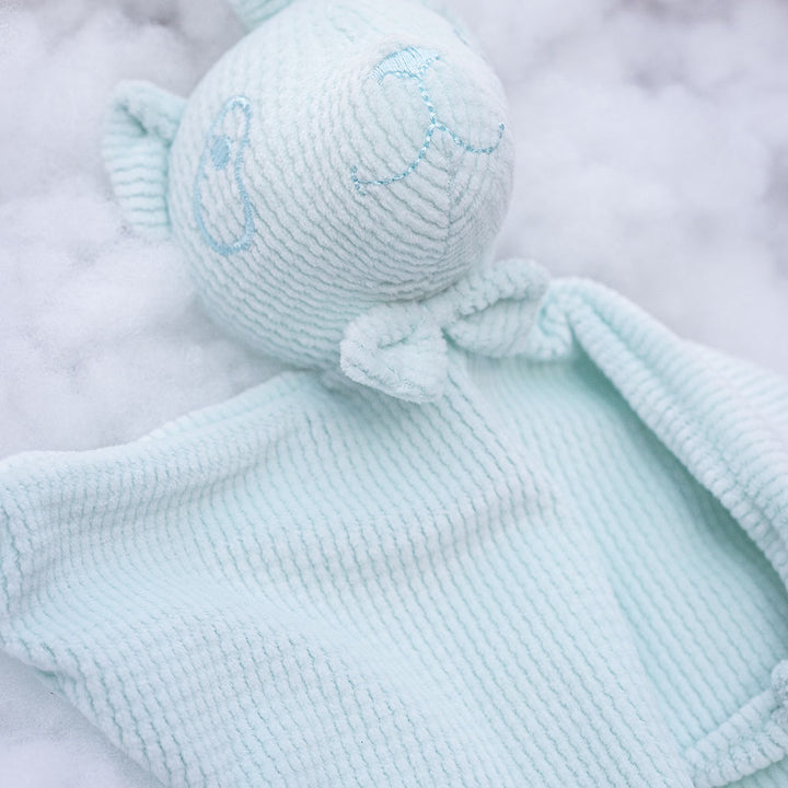 Plush Baby Comforter Cat Lovey with Corduroy Texture
