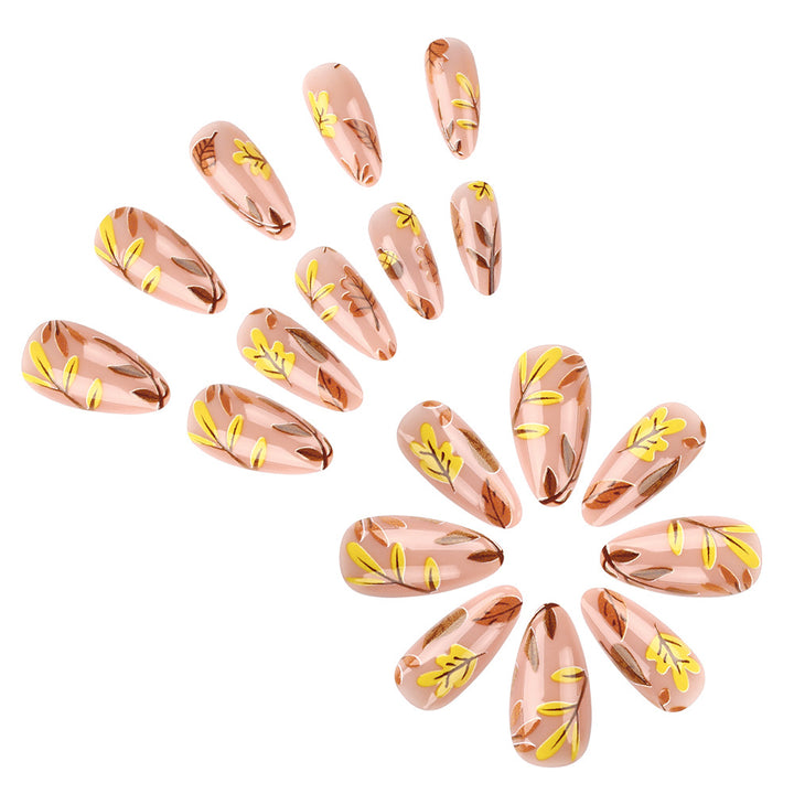 Autumn Leaf-Themed Press-On Nails Stornfield