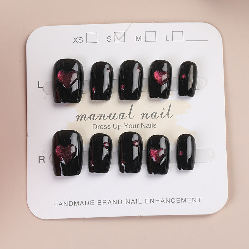 Heart Pattern Press-On Nail Set Stornfield