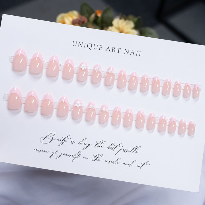 Floral Embellished Press-On Nails
