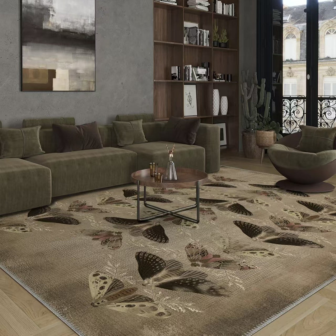 Decorative Butterfly Pattern Area Rug