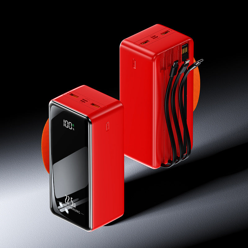 Portable power bank with integrated charging cables and digital display Stornfield