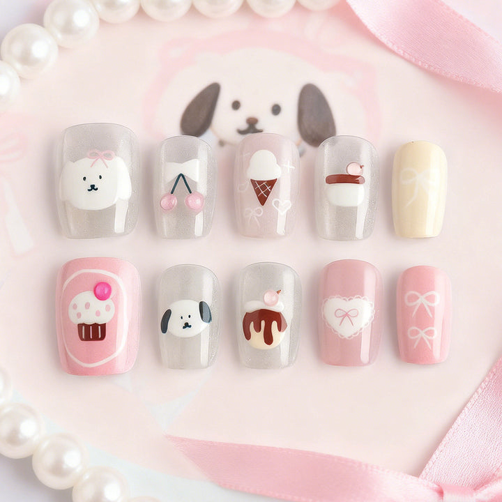 Cute Themed Press-On Nail Set Stornfield