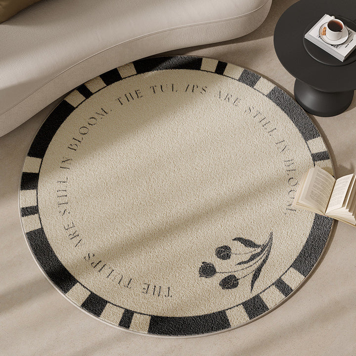 Round Motivational Area Rug Stornfield