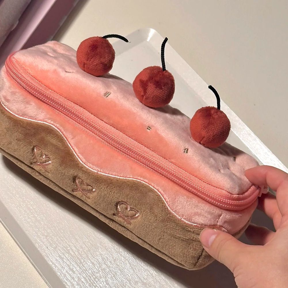 Plush Dessert-Themed Pencil Pouch