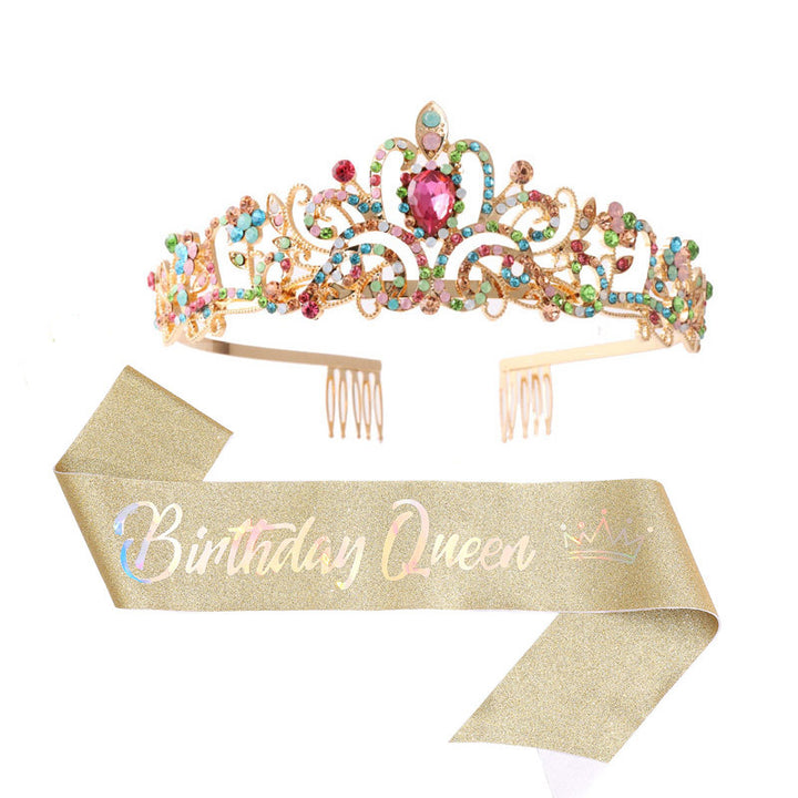 Women's festive birthday sash with glitter Stornfield
