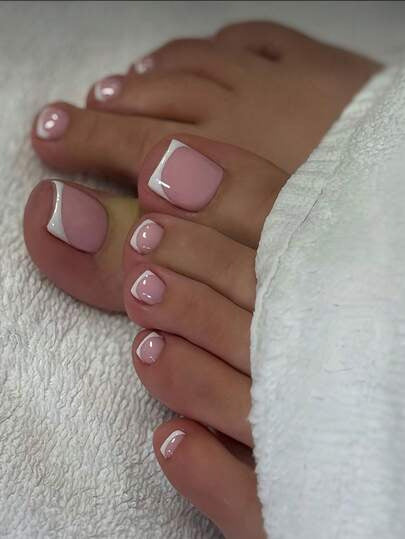 Elegant French Tip Pedicure Stornfield