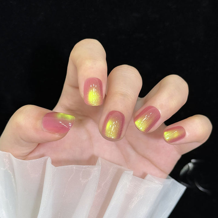 Glossy Decorative Press-On Nail Set