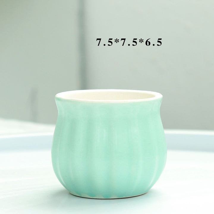 Modern Round Ceramic Planter Stornfeild