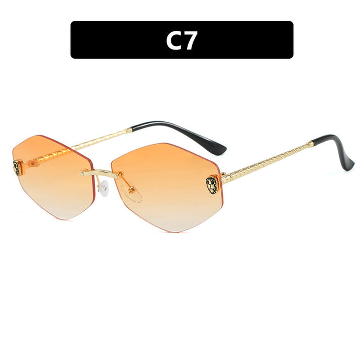 Women's geometric sunglasses in modern design with elegant metal frame Stornfield