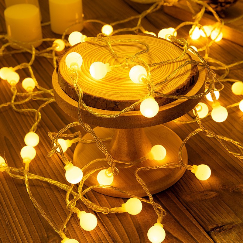 Globe LED String Lights With Waterproof Copper Wire And Textured Clear Bulbs Stornfield
