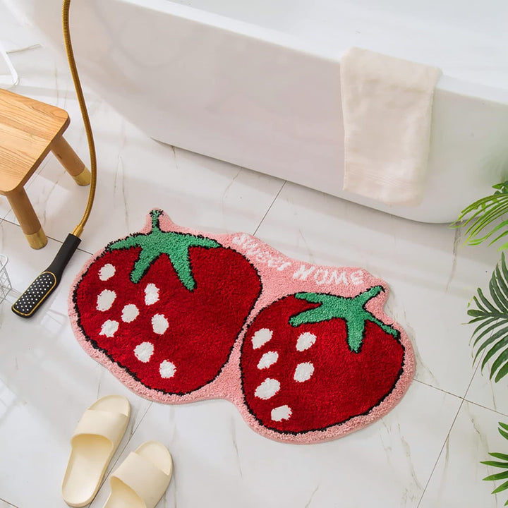 Lemon Slice Shape Bath Mat Stornfield