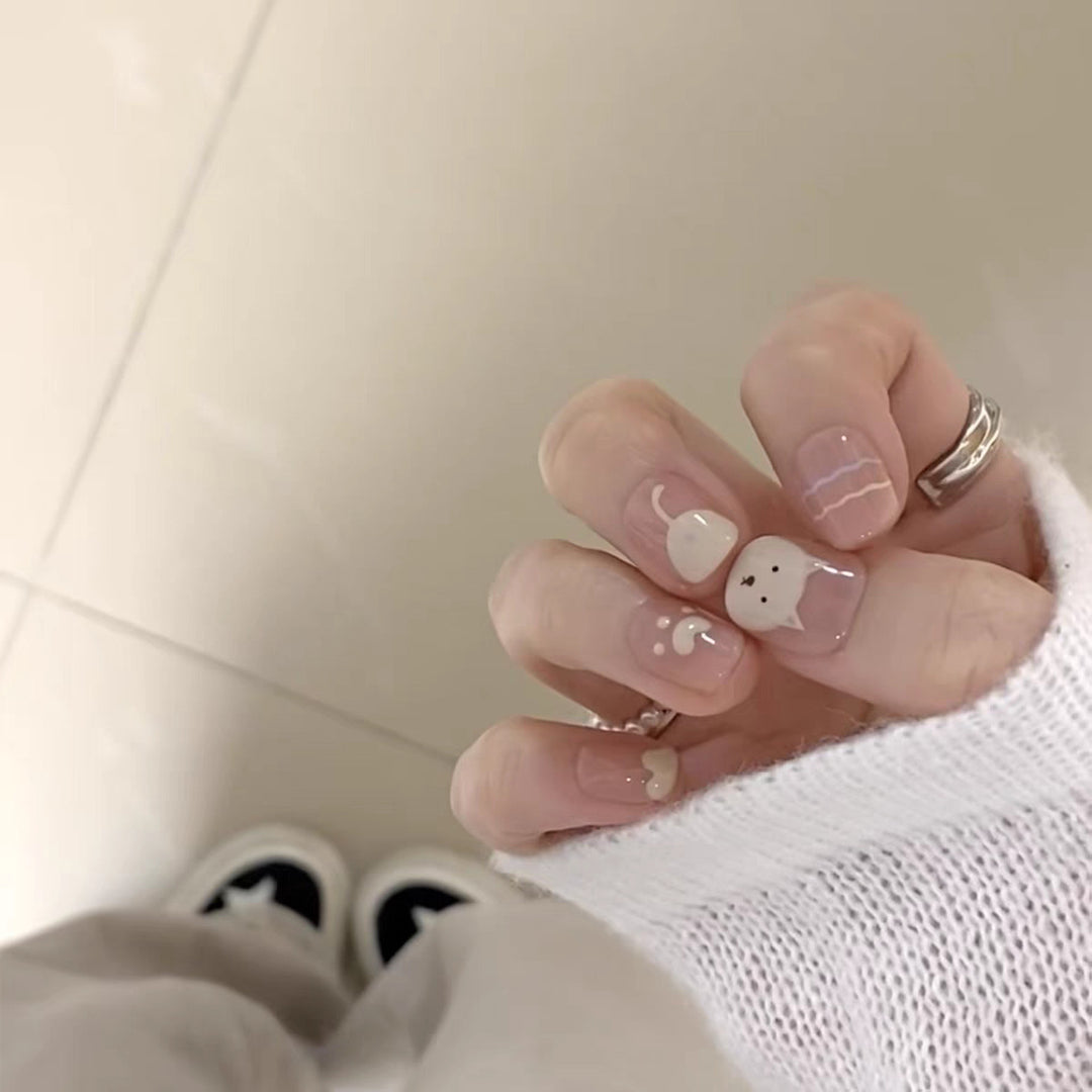 Elegant Glossy Gel Nail Extensions