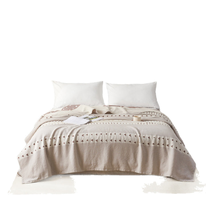 Reversible Floral Jacquard Cotton Coverlet Quilt Bedspread