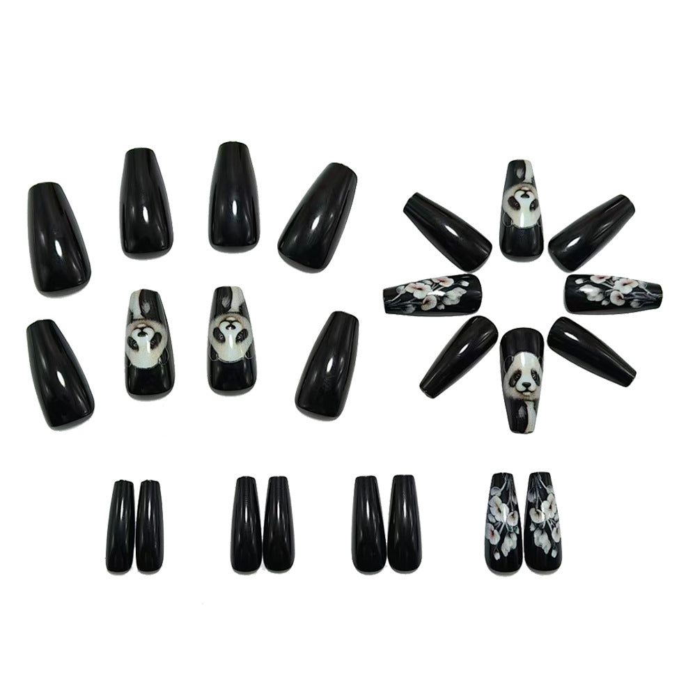 Panda motif artificial nails Stornfield