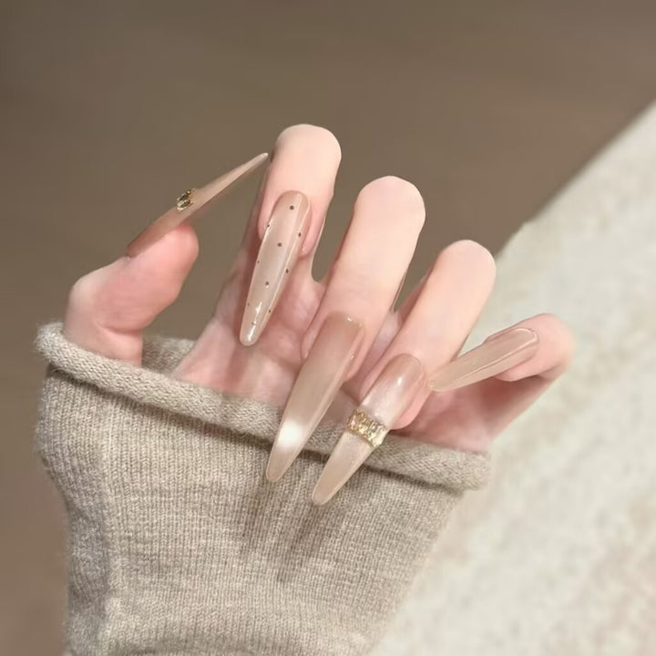 Artistic Ocean-Inspired Press-On Nail Design Stornfield