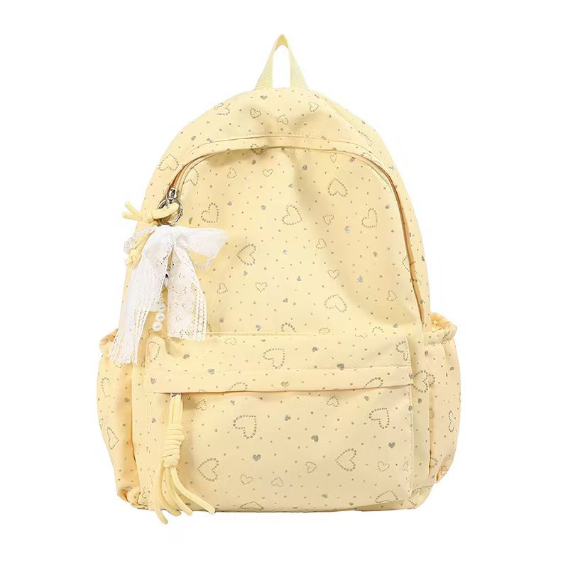 Backpack with Playful Heart Design and Practical Compartments Stornfield