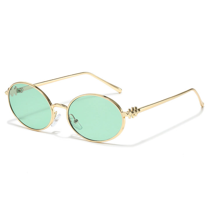 Chic Oval Frame Sunglasses with Decorative Accents Stornfield
