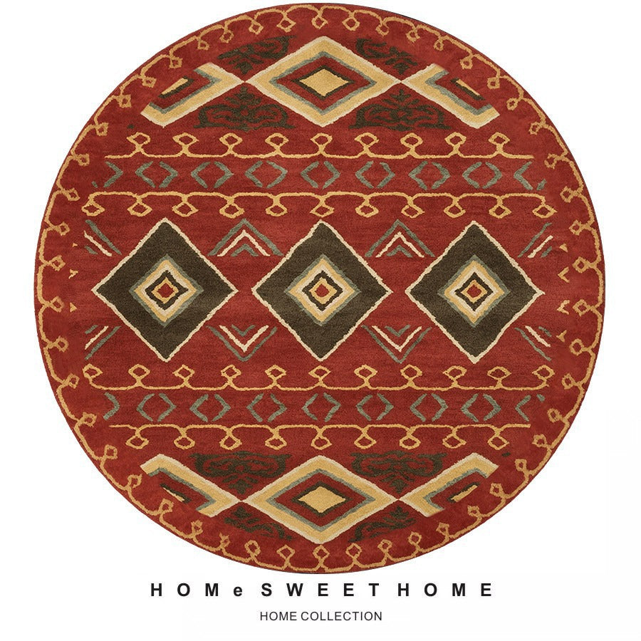 Vintage-Inspired Round Rug