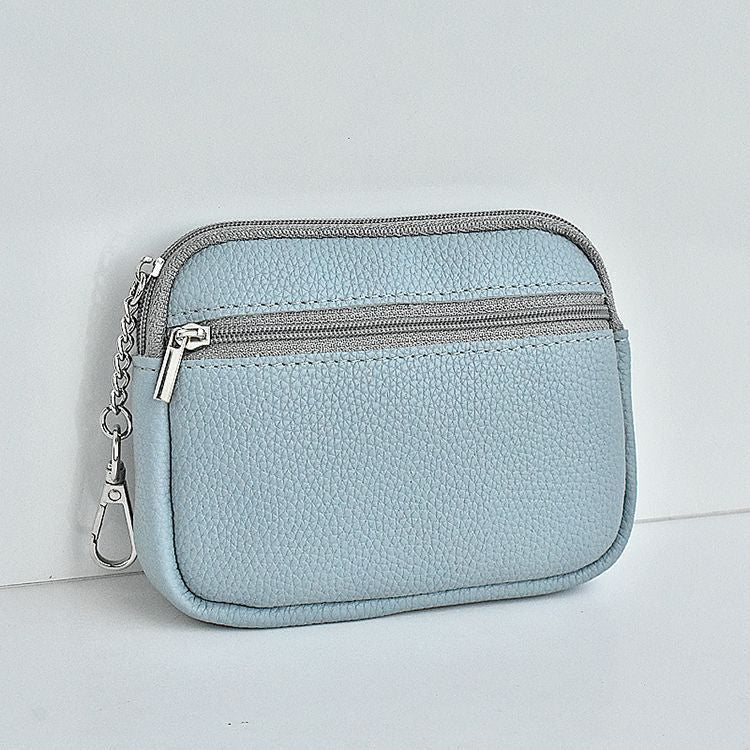 Compact Leather Zippered Card Wallet Stornfield