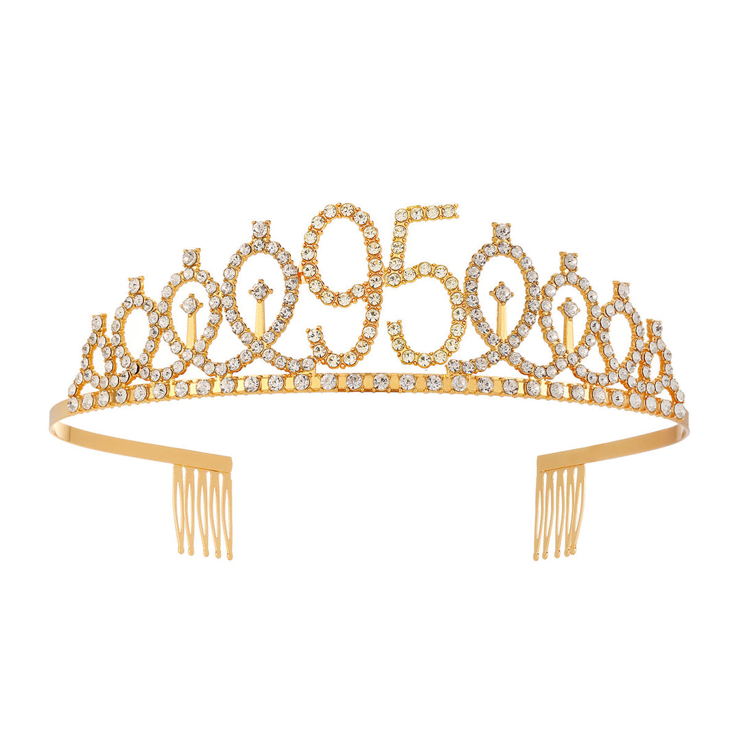 Women's Crystal-Embellished Tiara with Elegant Design Stornfield