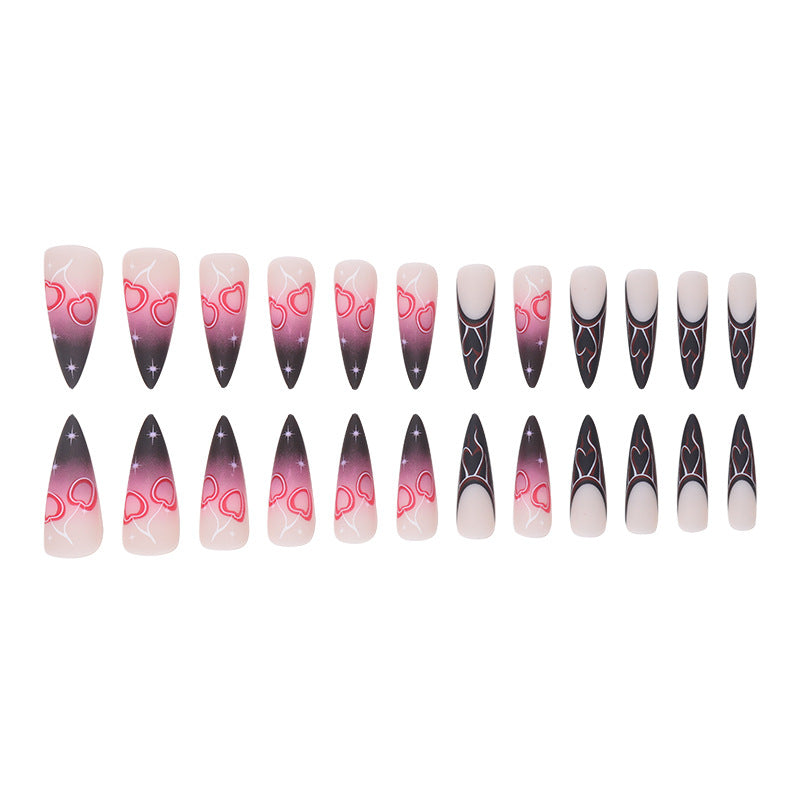 Stiletto Nail Art Extensions with Heart Design Stornfield
